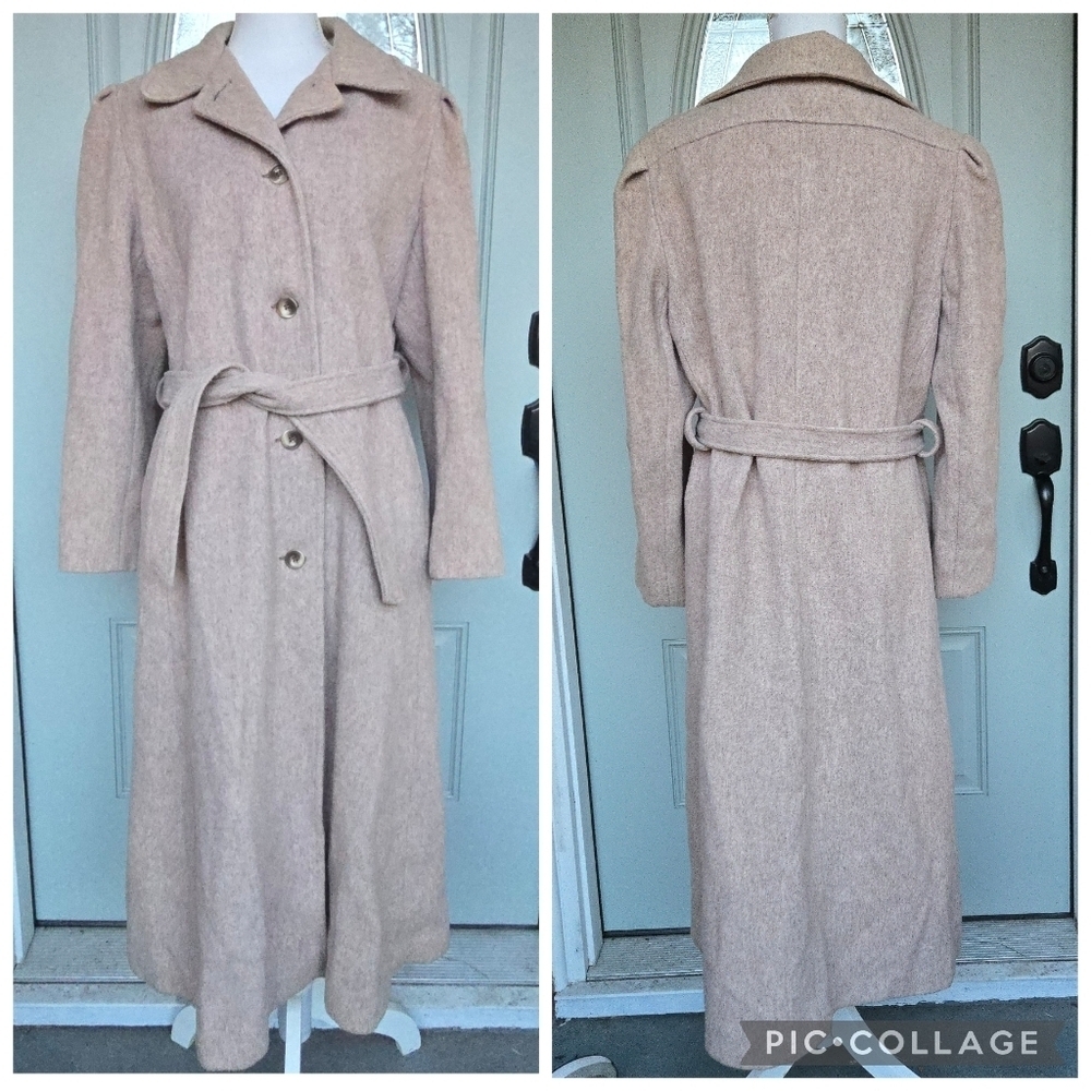 Ms Freddi Tan Wool Trench Coat